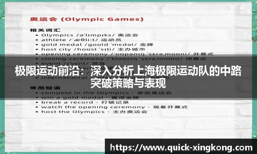 极限运动前沿：深入分析上海极限运动队的中路突破策略与表现